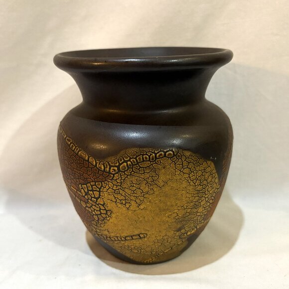 Royal Haeger Earth Wrap Lava Glaze Pottery Vase Vintage MCM 1970s - Picture 1 of 8